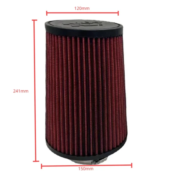2.5 3 3.5 4 Inch Car Intake Air Filter for K＆N 14084-2 Universal High Flow Cone 102 89 76 70 63.5 60mm KN Tapered Mushroom Head 5