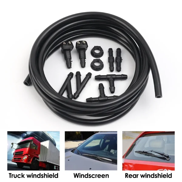 Universal Car Wiper Wash Hose Set Car Wiper Washer Nozzle Windshield Washers Connector Pipe T/Y/I 3 Kinds of Plumbing Fittings 3