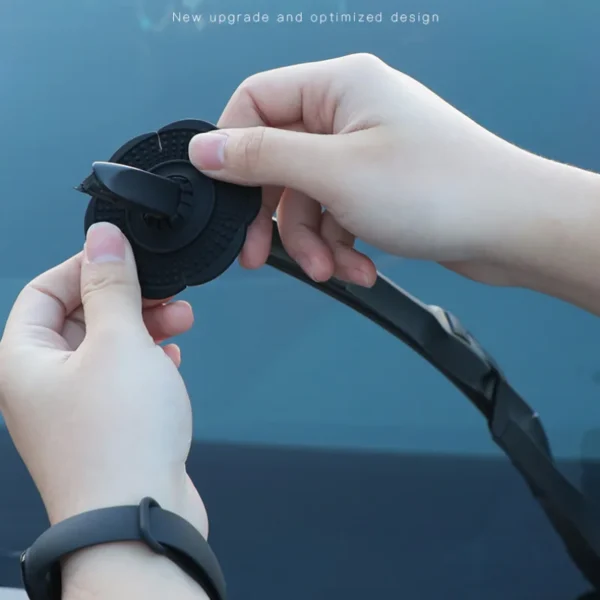 2pcs Car Windshield Wiper Protective Covers Debris Leaves Protection Dustproof Sleeve Car Wiper Hole Cover Accessories 3