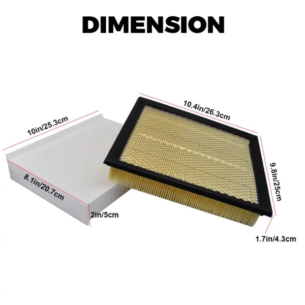 2Pcs Filter Set For FORD F-150 Raptor XIV 3.5T 2022/ XIII 3.3L 2015/ Expedition 3.5 2017-2021 Engine Cabin Fresh Air Oil Filte 2