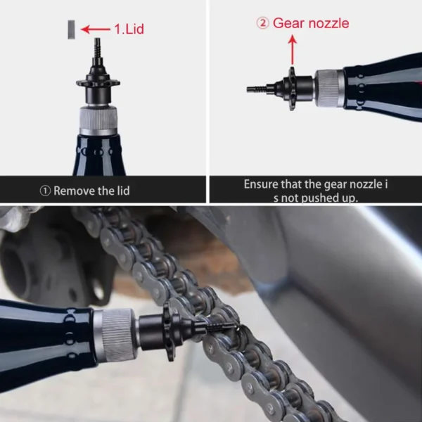 120ML Motorcycle Chain Lube Oil for Bicycle Motorcycle Chain Maintenance Lubricator / Noise Reduction/Dust Prevention Gear Oils 4