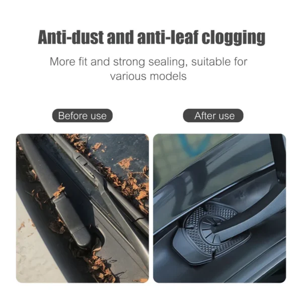 2pcs Car Windshield Wiper Protective Covers Debris Leaves Protection Dustproof Sleeve Car Wiper Hole Cover Accessories 4