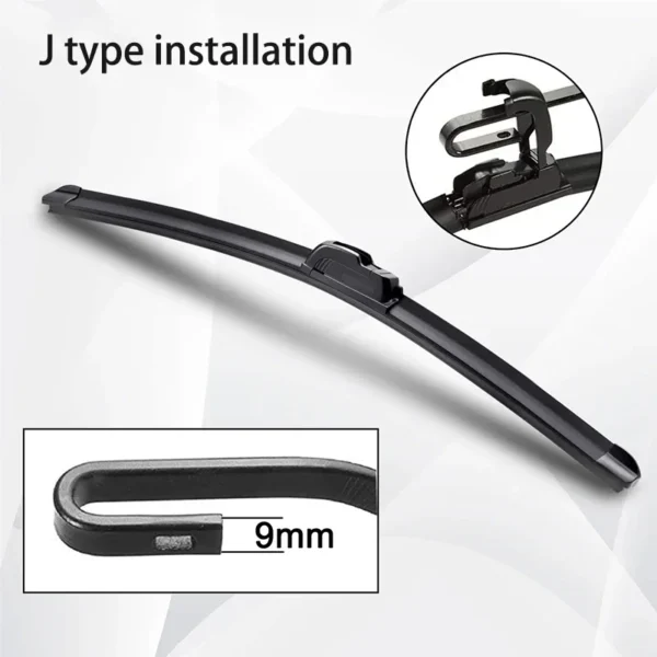 For Nissan Juke F15 07 2010-2019 Car Windshield Wiper U-type Soft Rubber Frameless Bracketless HD Car Wipers 22 2