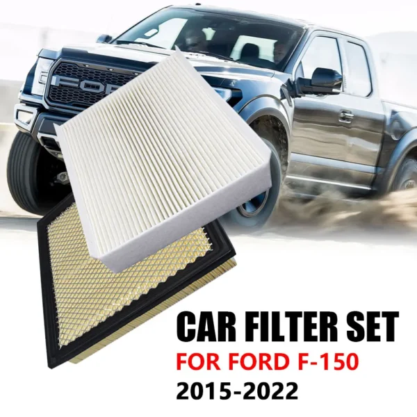 2Pcs Filter Set For FORD F-150 Raptor XIV 3.5T 2022/ XIII 3.3L 2015/ Expedition 3.5 2017-2021 Engine Cabin Fresh Air Oil Filte 1