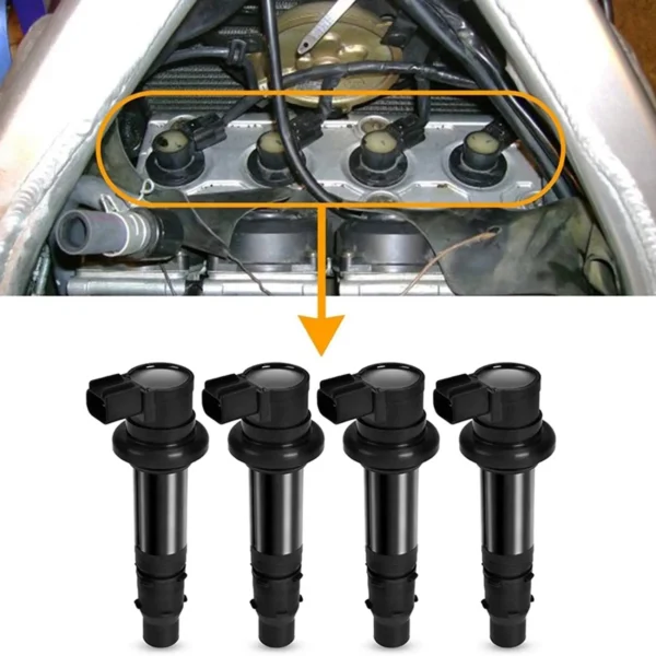4Pcs Ignition Coil F6T558 F6T560 for Yamaha YZF R1 R6 R6S VMX V Max 2002-2017 5VY-82310-00-00 5VY823100000 1