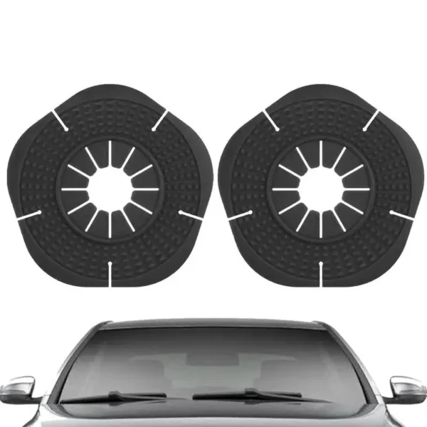 2PCS Durable Car Windshield Wiper Hole Protective Cover Wiper Dustproof Protection Bottom Sleeve Leaves Debris Prevention Cover 2