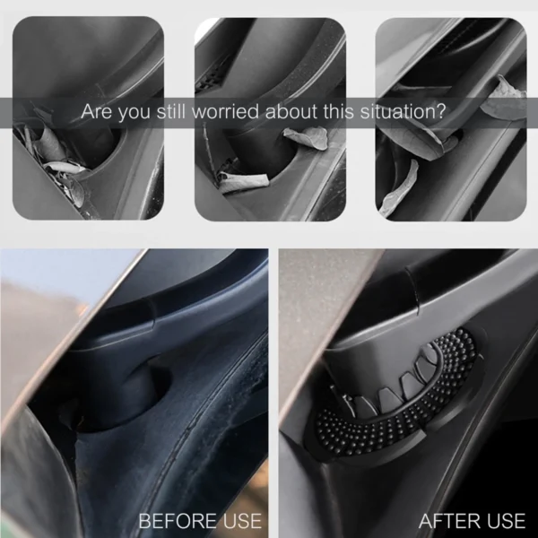 2PCS Durable Car Windshield Wiper Hole Protective Cover Wiper Dustproof Protection Bottom Sleeve Leaves Debris Prevention Cover 5