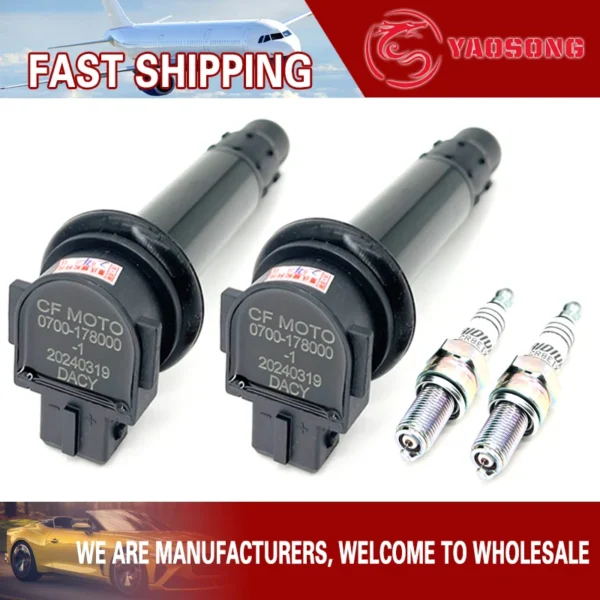 2PCS CF650 Original Ignition coil FOR CFMOTO 0700-178000 CF400 650NK CF650 400GT CF500 650MT CF700 MORINI X CAPE 650 2