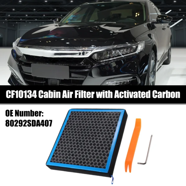 X Autohaux Car Cabin Air Filter with Activated Carbon Parts 80292SDA407 for ACURA for Honda Accord Civic 2003-2020 Accessories 1